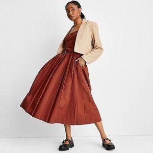 Women's Strappy Pleated Midi Dress - Future Collective with Reese Blutst…